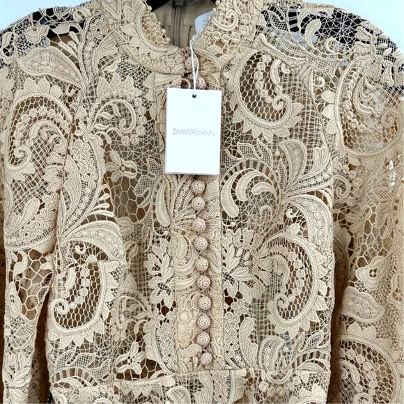 Zimmermann Waverly Lace Mini Dress Size 4 - Picture 4 of 11